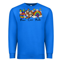 True Royal peace love pride Premium Sweatshirt - texasbilliewilder