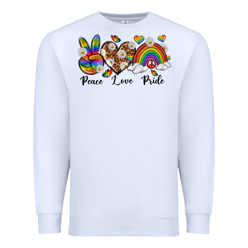 Peace Love Pride Premium Sweatshirt by texasbilliewilder | Teevron