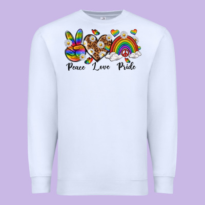 Premium Sweatshirt peace love pride