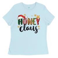 Baby Blue honey claus christmas Ladies Tee - BarkalooDesign