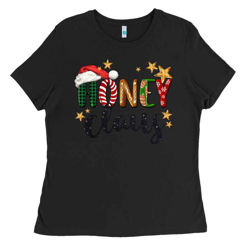 Honey Claus Christmas Ladies Tee by BarkalooDesign | Teevron