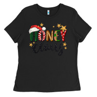Black honey claus christmas Ladies Tee - BarkalooDesign