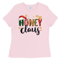 Bubblegum Pink honey claus christmas Ladies Tee - BarkalooDesign