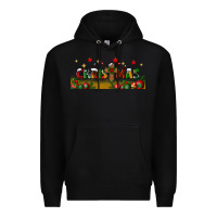 Black christmas with christmas cross libbey glass Premium Hoodie - BundleAndBundleShop