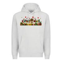 Dove Grey christmas with christmas cross libbey glass Premium Hoodie - BundleAndBundleShop