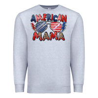 Heather Grey American mama Premium Sweatshirt - Zillion Design Studio