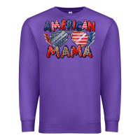 Purple American mama Premium Sweatshirt - Zillion Design Studio