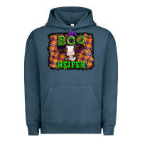 Pigment Midnight Navy Boo heifer halloween Urban Hoodie - Artiststas