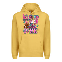Antique Gold in october we wear cheer pink football Premium Hoodie - AdoDesignShop