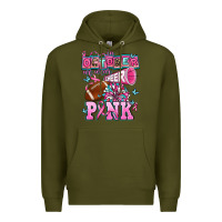 Army Green in october we wear cheer pink football Premium Hoodie - AdoDesignShop