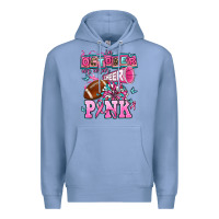 Colony Blue in october we wear cheer pink football Premium Hoodie - AdoDesignShop