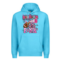 Ocean Blue in october we wear cheer pink football Premium Hoodie - AdoDesignShop