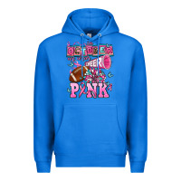True Royal in october we wear cheer pink football Premium Hoodie - AdoDesignShop