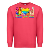 Cardinal peace love rock pride Premium Sweatshirt - texasbilliewilder