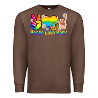 Chestnut peace love rock pride Premium Sweatshirt - texasbilliewilder