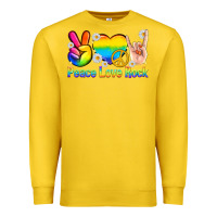 Lemon peace love rock pride Premium Sweatshirt - texasbilliewilder