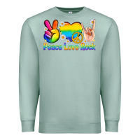 Seafoam peace love rock pride Premium Sweatshirt - texasbilliewilder