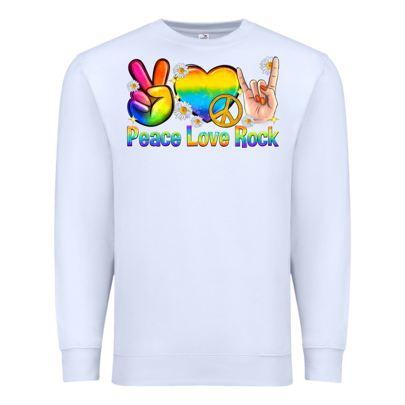 Peace Love Rock Pride Premium Sweatshirt by texasbilliewilder | Teevron