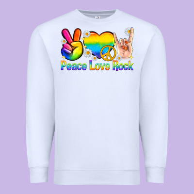 Premium Sweatshirt peace love rock pride
