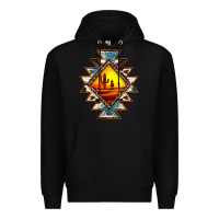 Black cowhide leopard sunset aztec Premium Hoodie - JahusDesignShop