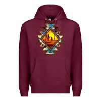 Burgundy cowhide leopard sunset aztec Premium Hoodie - JahusDesignShop