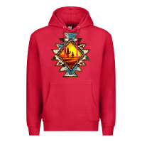 Cardinal cowhide leopard sunset aztec Premium Hoodie - JahusDesignShop