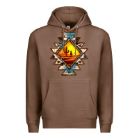 Chestnut cowhide leopard sunset aztec Premium Hoodie - JahusDesignShop