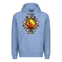 Colony Blue cowhide leopard sunset aztec Premium Hoodie - JahusDesignShop