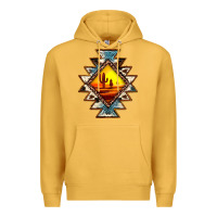 Mustard cowhide leopard sunset aztec Premium Hoodie - JahusDesignShop