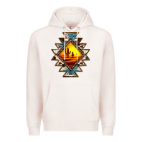 Pale Pink cowhide leopard sunset aztec Premium Hoodie - JahusDesignShop