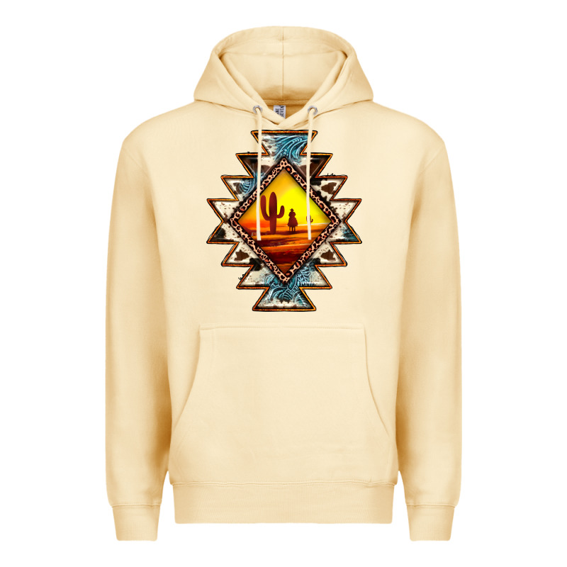 Cowhide Leopard Sunset Aztec Premium Hoodie by JahusDesignShop | Teevron