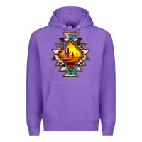 Purple cowhide leopard sunset aztec Premium Hoodie - JahusDesignShop