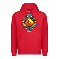 Red cowhide leopard sunset aztec Premium Hoodie - JahusDesignShop