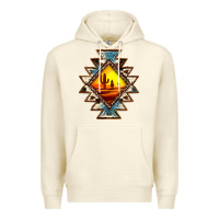 Sandshell cowhide leopard sunset aztec Premium Hoodie - JahusDesignShop