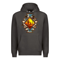 Smoke cowhide leopard sunset aztec Premium Hoodie - JahusDesignShop