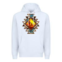 White cowhide leopard sunset aztec Premium Hoodie - JahusDesignShop