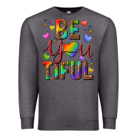Charcoal Heather pride be you tiful Premium Sweatshirt - texasbilliewilder