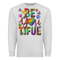 Dove Grey pride be you tiful Premium Sweatshirt - texasbilliewilder