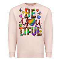 Pale Pink pride be you tiful Premium Sweatshirt - texasbilliewilder