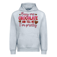 Heather Grey buy me chocolate and tell me i'm pretty Urban Hoodie - JahusDesignShop