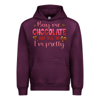 Mauve Wine buy me chocolate and tell me i'm pretty Urban Hoodie - JahusDesignShop
