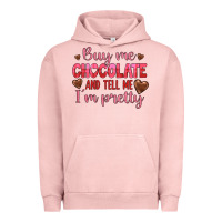 Pigment Salmon buy me chocolate and tell me i'm pretty Urban Hoodie - JahusDesignShop