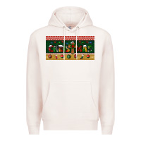 Pale Pink christmas with cross license plate Premium Hoodie - BundleAndBundleShop