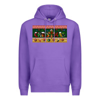 Purple christmas with cross license plate Premium Hoodie - BundleAndBundleShop