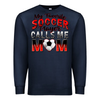 Navy my favorite soccer player calls me mom Premium Sweatshirt - Zillion Design Studio