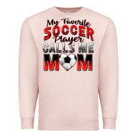 Pale Pink my favorite soccer player calls me mom Premium Sweatshirt - Zillion Design Studio