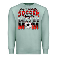 Seafoam my favorite soccer player calls me mom Premium Sweatshirt - Zillion Design Studio