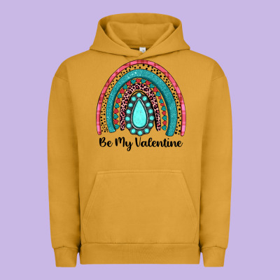Be My Valentine Gemstone Rainbow Urban Hoodie Designed By Jahusdesignshop