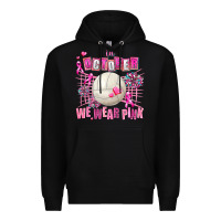 Black in october we wear pink volleyball Premium Hoodie - AdoDesignShop