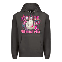 Smoke in october we wear pink volleyball Premium Hoodie - AdoDesignShop